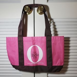 Oprah Pink "Live your best life" Canvas Tote